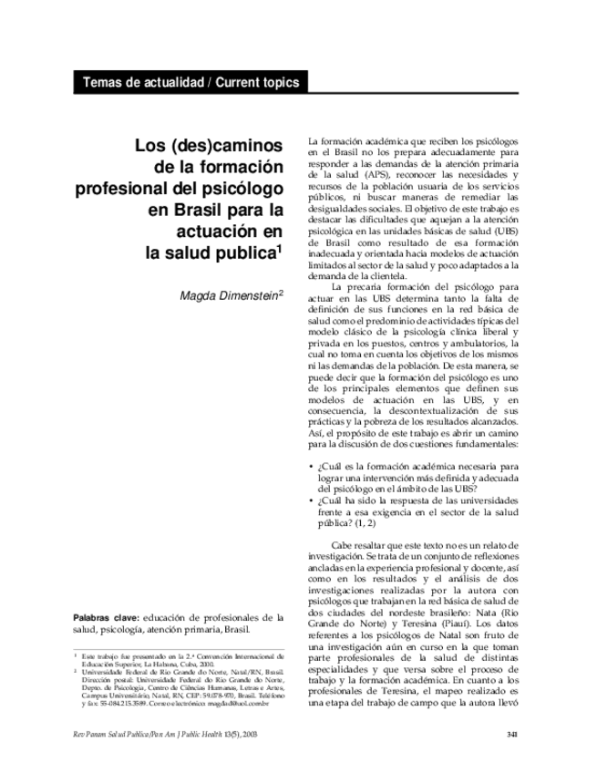 Miniatura del documento U3-Dimenstein-2003-Revista-Panamericana-de-Salud-Publica.-Los-descaminos.pdf