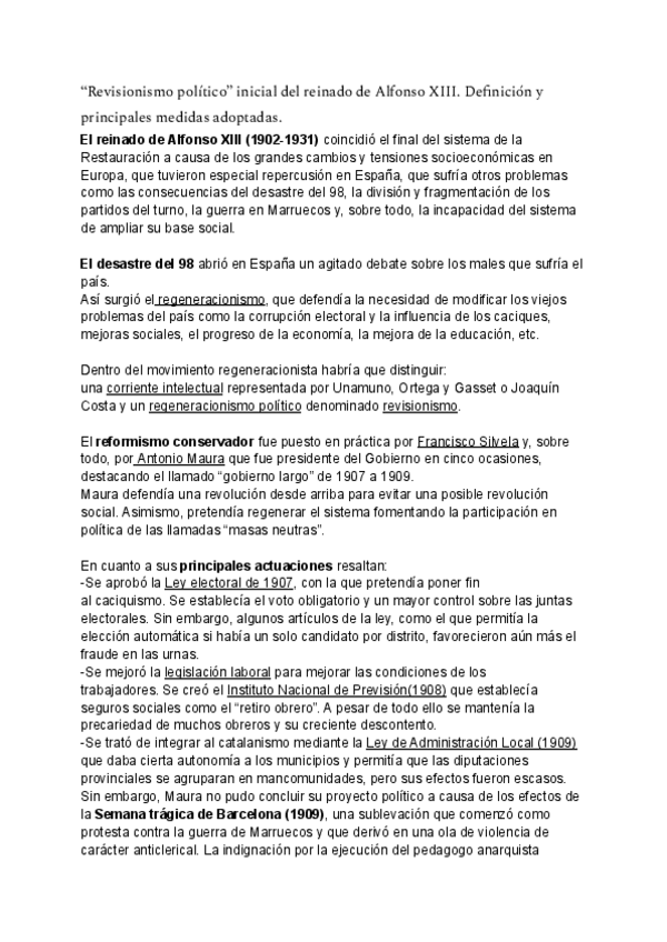 Miniatura del documento Revisionismo-politico-inicial-del-reinado-de-Alfonso-XIII.-Definicion-y-principales-medidas-adoptadas..pdf