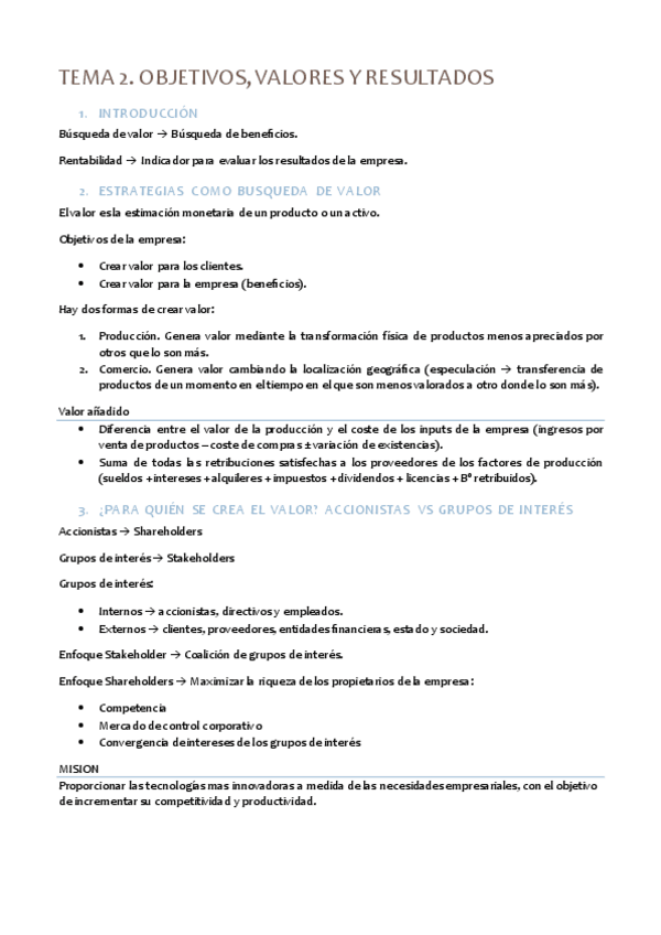 Miniatura del documento TEMA 2 OBJETIVOS- VALORES Y RESULTADOS ESQUEMA.pdf