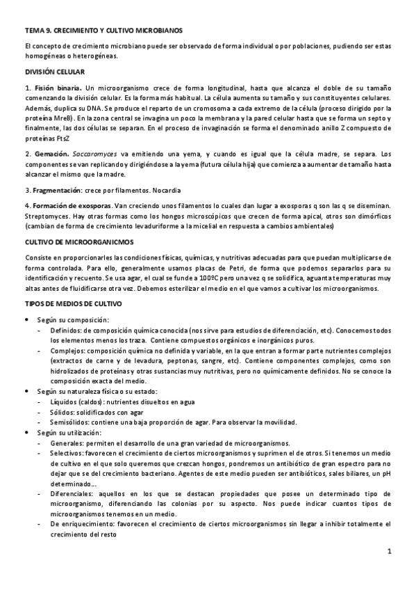 Miniatura del documento TEMA 9. CRECIMIENTO Y CULTIVO.pdf