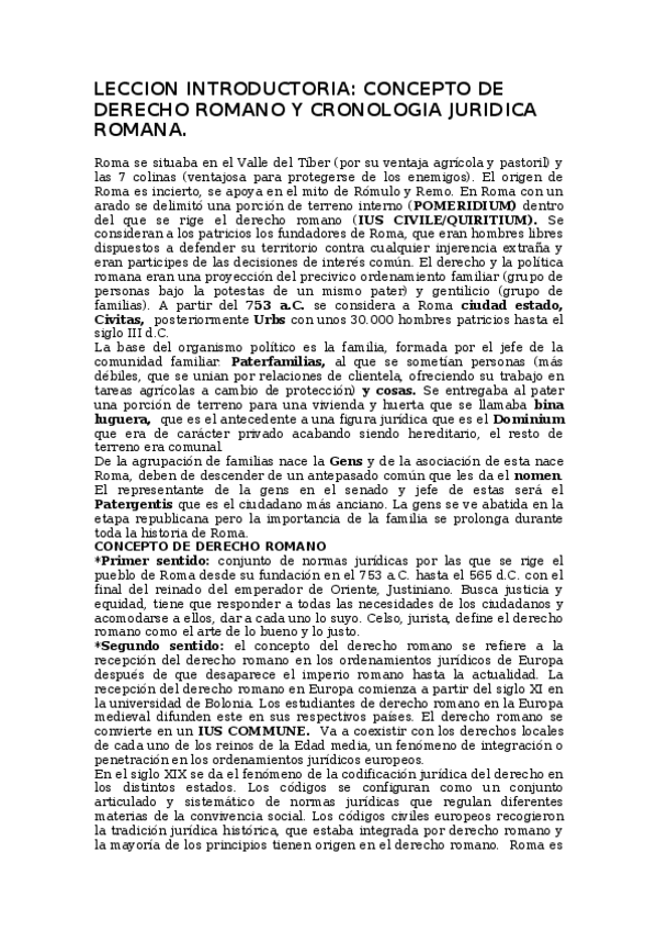 Miniatura del documento DERECHO ROMANO Primero derecho .docx