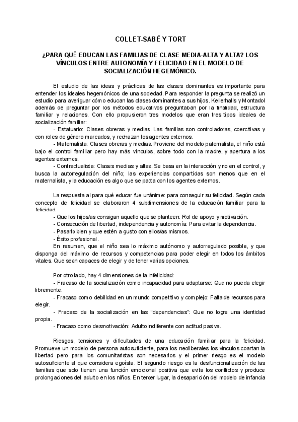 Miniatura del documento Lecturas: Modulo 1 Collet-Sabé: Para que educan las familias de clase media-alta y media y Escuelas familias y resultados académicos.pdf