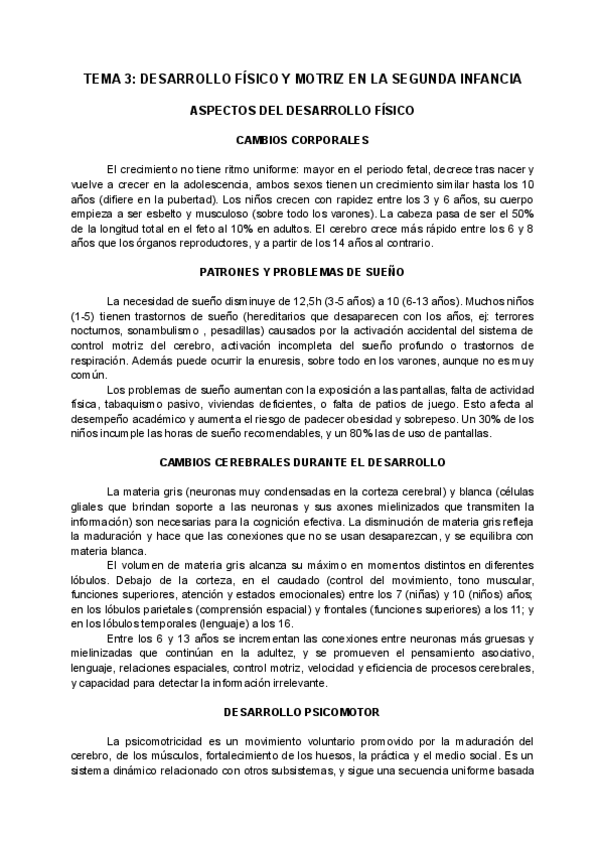 Miniatura del documento Tema 3 y Tema 4: Desarrollo físico y motriz en la segunda infancia y desarrollo cognitivo de 6 a 12 años.pdf