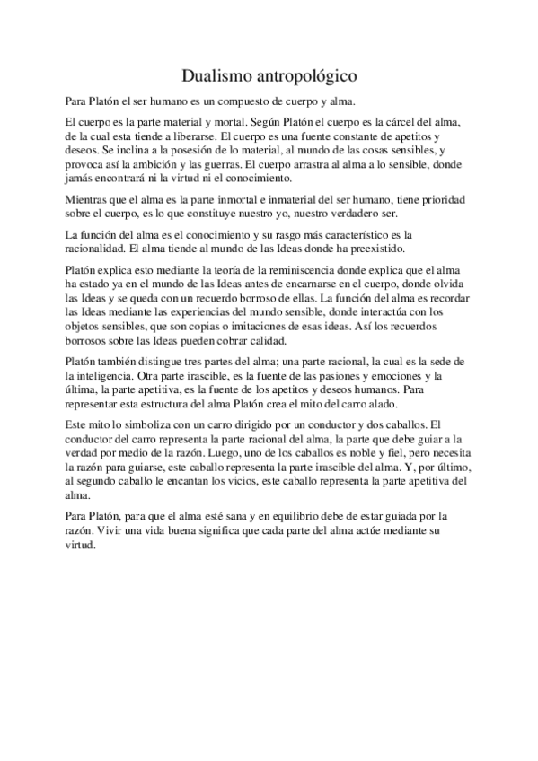 Miniatura del documento Redacción Dualismo Antropológico Platón 2ºBachiller.pdf
