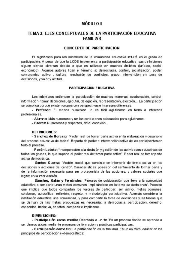 Miniatura del documento Modulo II: Tema 3 y 4: Ejes conceptuales de la participación educativa de las familias, e intervención con las familias en el ámbito escolar..pdf