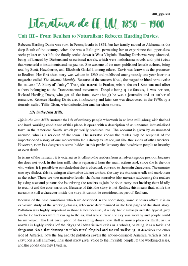 Miniatura del documento Unit-III-From-Realism-to-Naturalism.-Rebecca-Harding-Davies.pdf