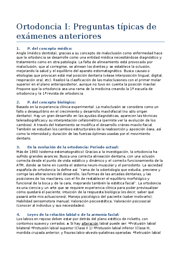 Miniatura del documento Ortodoncia I Preguntas típicas de exámenes anteriores.doc
