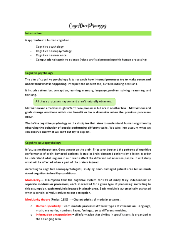 Miniatura del documento Cognitive: 1. Human cognition.pdf