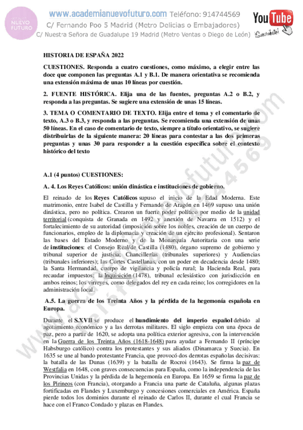 Miniatura del documento Examen-Historia-de-Espana-Selectividad-Junio-2022-Martes-solucion.pdf