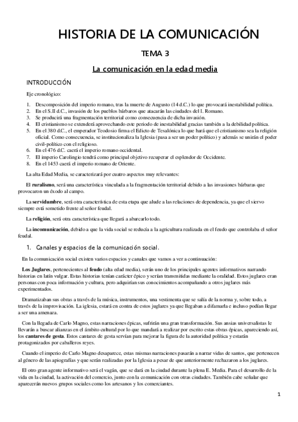 Miniatura del documento Tema 3.  La comunicación en la Edad Media..pdf