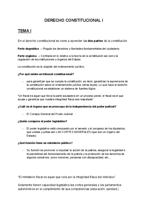 Miniatura del documento Apuntes Completos CONSTITUCIONAL I + Tipo test (apuntes perfectos).pdf