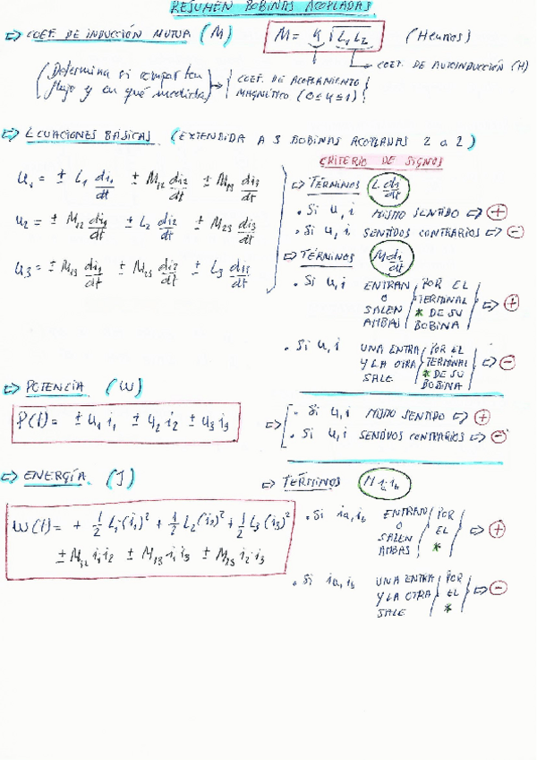 Miniatura del documento RESUMEN BOBINAS ACOPLADAS Y TRANSFORMADOR.pdf