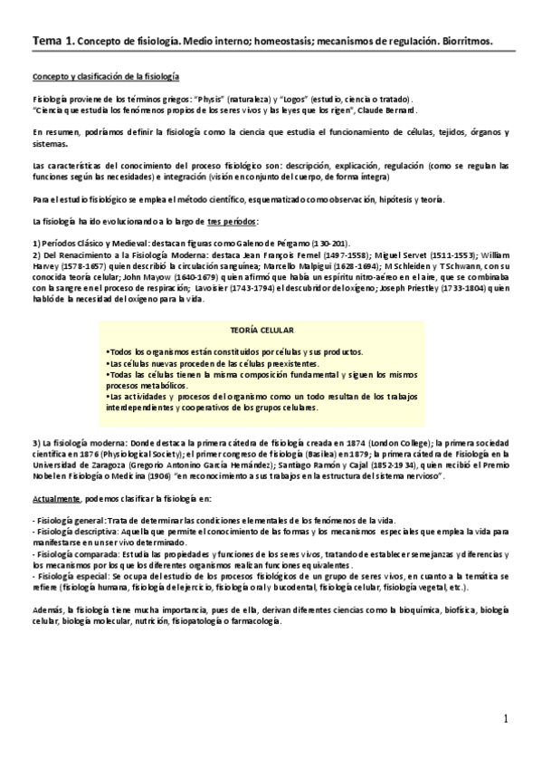 Miniatura del documento RESUMEN-Tema-1.-Concepto-de-fisiologia.-Medio-interno-homeostasis-mecanismos-de-regulacion.-Biorritmos..pdf