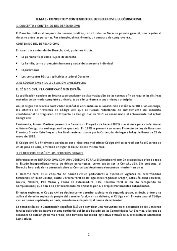 Miniatura del documento LECCIÓN 1. Concepto y contenido del Derecho civil. El Código civil.pdf