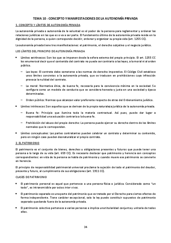 Miniatura del documento LECCIÓN 10. Concepto y manifestaciones de la autonomía privada.pdf