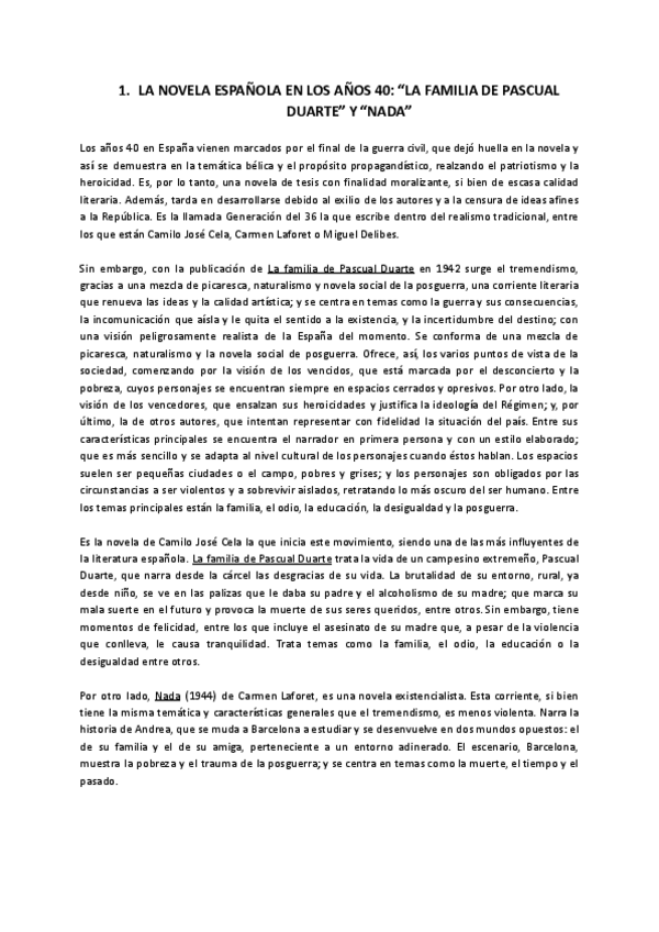 Miniatura del documento 3.1.La novela española en los años 40 La familia de Pascual Duarte y Nada.pdf
