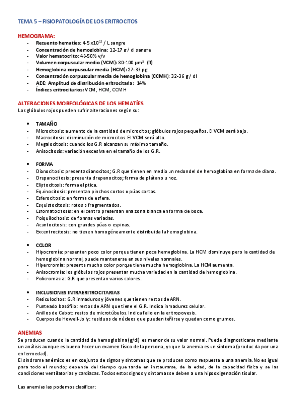 Miniatura del documento Temas 5-7 (Fisiopatología sangre).pdf