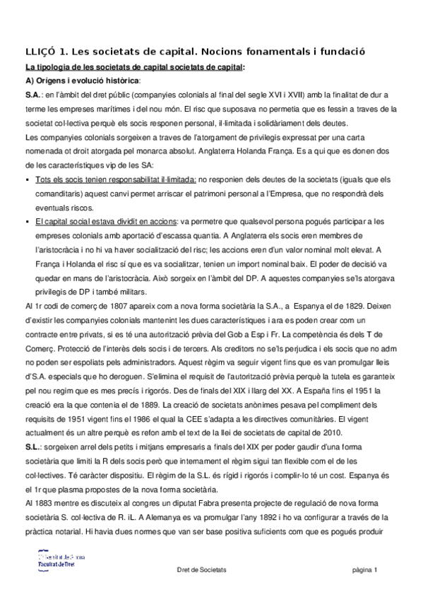 Miniatura del documento Dret de Societats tema 1 Llebot.docx