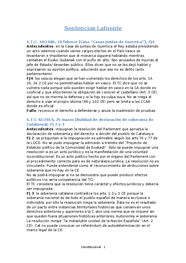 Miniatura del documento Sentencias Lafuente examen 1 Consti 1.docx