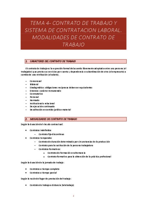 Miniatura del documento TEMA 4. CONTRATO DE TRABAJO Y SISTEMA DE CONTRATACION LABORAL. MODALIDADES DE CONTRATO DE TRABAJO.pdf