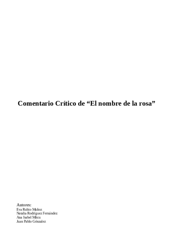 Miniatura del documento Comentario-Critico-El-nombre-de-la-rosa-pdf.pdf