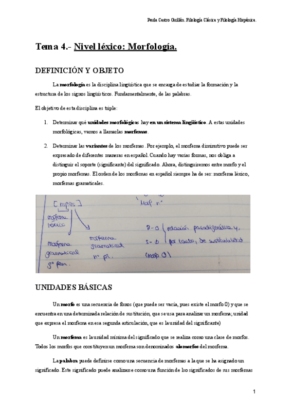 Miniatura del documento Tema 4: NIvel léxico: Morfología.pdf