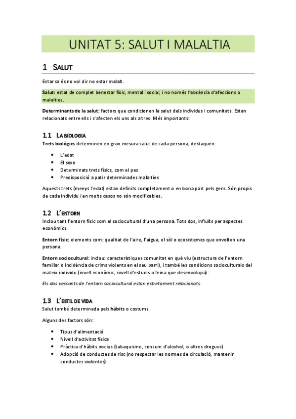 Miniatura del documento Apunts-Unitat 5: Salut i malaltia.pdf