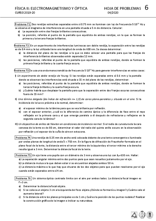 Miniatura del documento Hoja-6-Fisica-II-curso-19-20.pdf