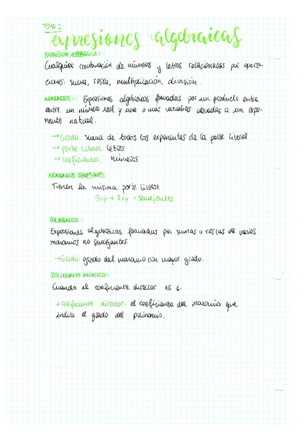 Miniatura del documento Tema 2: Expresiones algebraicas 4ºESO.pdf