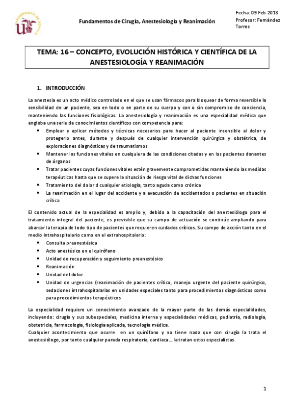 Miniatura del documento Tema 16 - Concepto- evolución histórica y científica de la anestesiología y reanimación.pdf