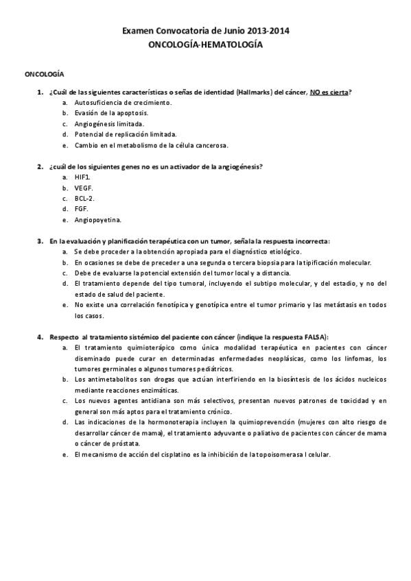 Miniatura del documento Examen Oncología-Hematología Junio 2014.pdf