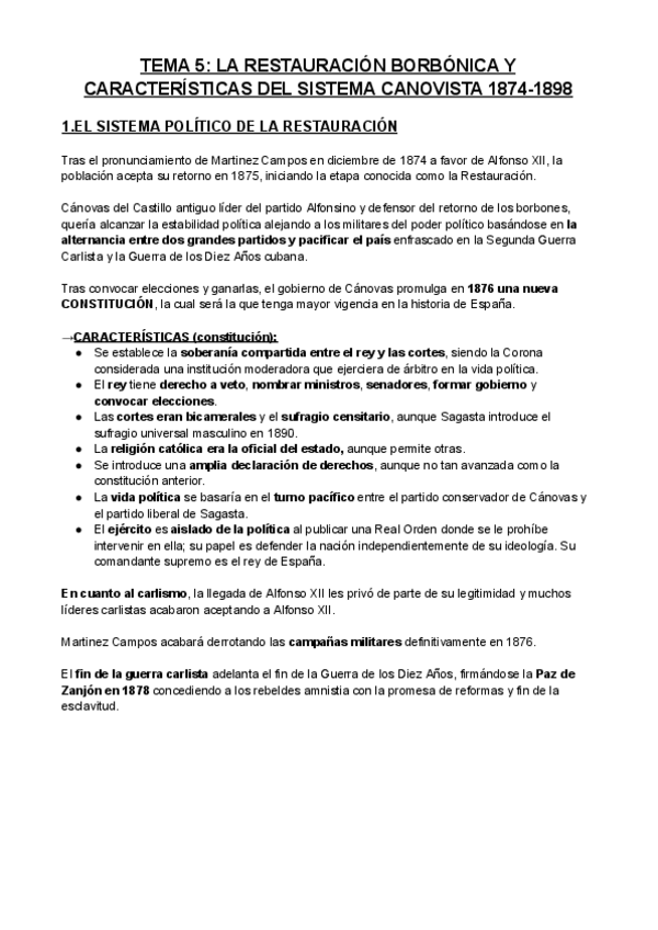 Miniatura del documento TEMA-5-LA-RESTAURACION-BORBONICA-Y-CARACTERISTICAS-DEL-SISTEMA-CANOVISTA-1874-1898-1.pdf
