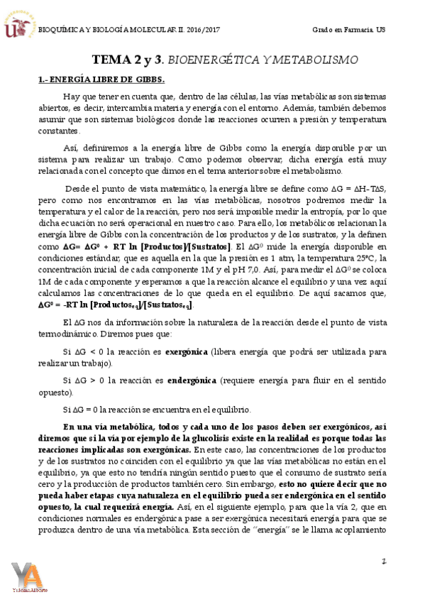 Miniatura del documento TEMA 2 y 3. BIONERGÉTICA Y METABOLISMO.pdf