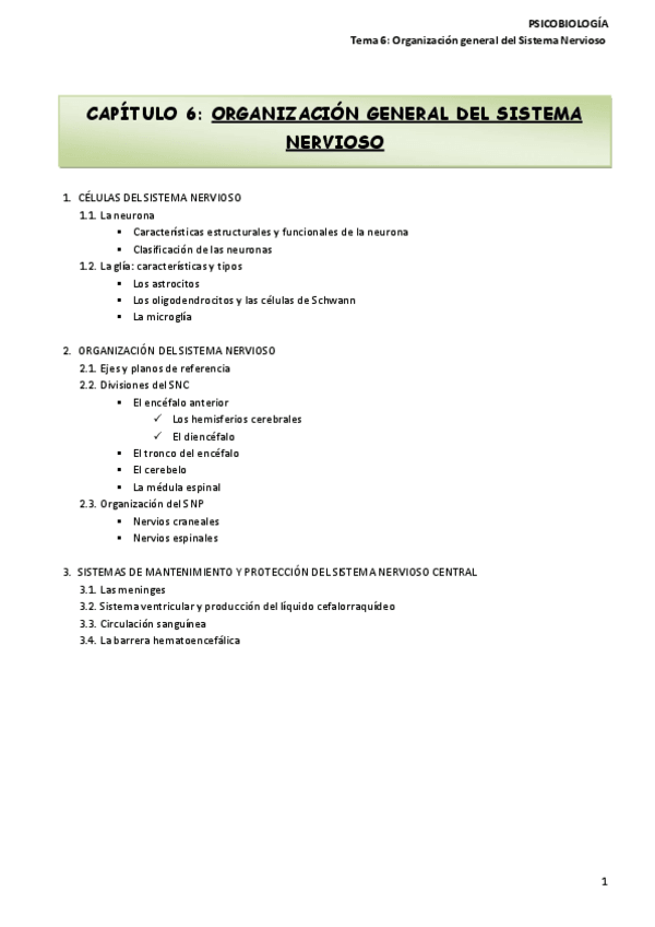 Miniatura del documento Tema 6 - Organización general del Sistema Nervioso.pdf