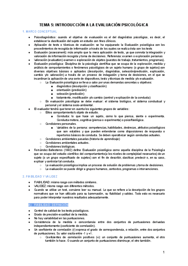 Miniatura del documento TEMA 5 (cast): Introducción a la evaluación psicológica.pdf