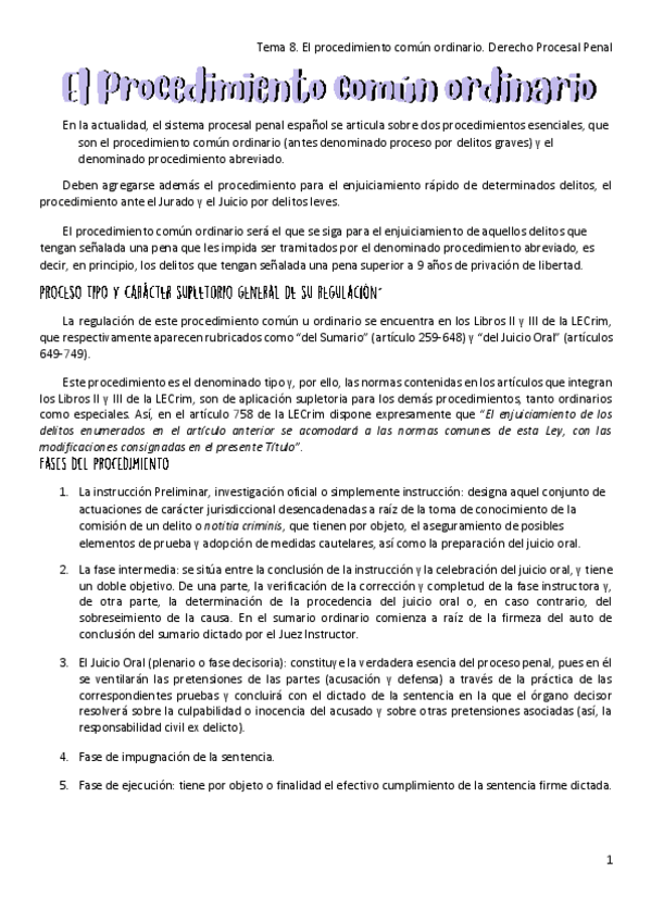 Miniatura del documento Tema-8.-El-procedimiento-comun-ordinario.-Derecho-Procesal-Penal.pdf