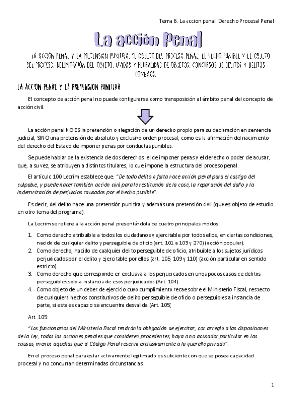 Miniatura del documento Tema-6.-La-accion-penal.-Derecho-Procesal-Penal.pdf