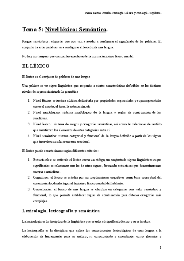 Miniatura del documento Tema 4. Nivel léxico: Semántica.pdf