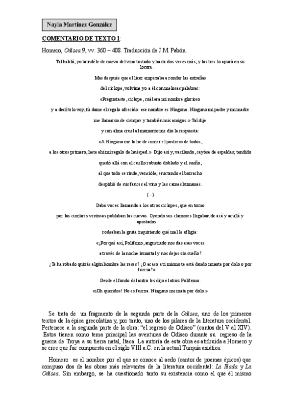 Miniatura del documento Comentario-de-texto-1-Odisea-Homero.pdf
