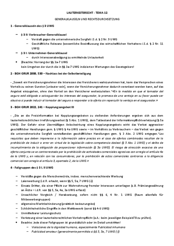 Miniatura del documento Tema-12-Generalklauseln-und-Rechtsdurchsetzung-t.pdf