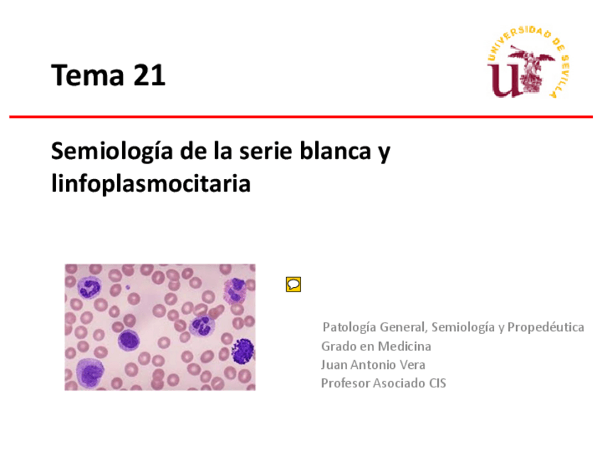Miniatura del documento 21 - Semiología de la serie blanca y linfoplasmocitaria.pdf