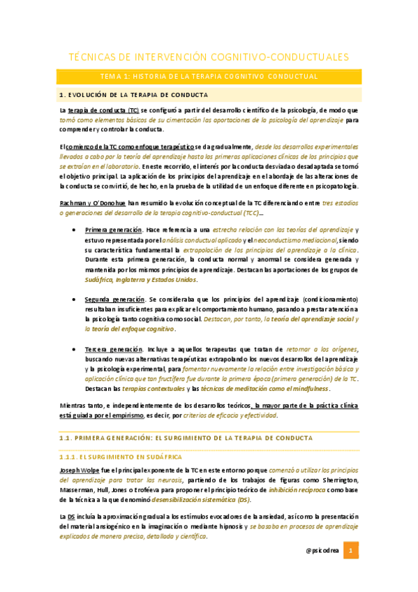 Miniatura del documento ResumenCompletoTécnicasDeIntervenciónCognitivo-ConductualesPSICODREA.pdf