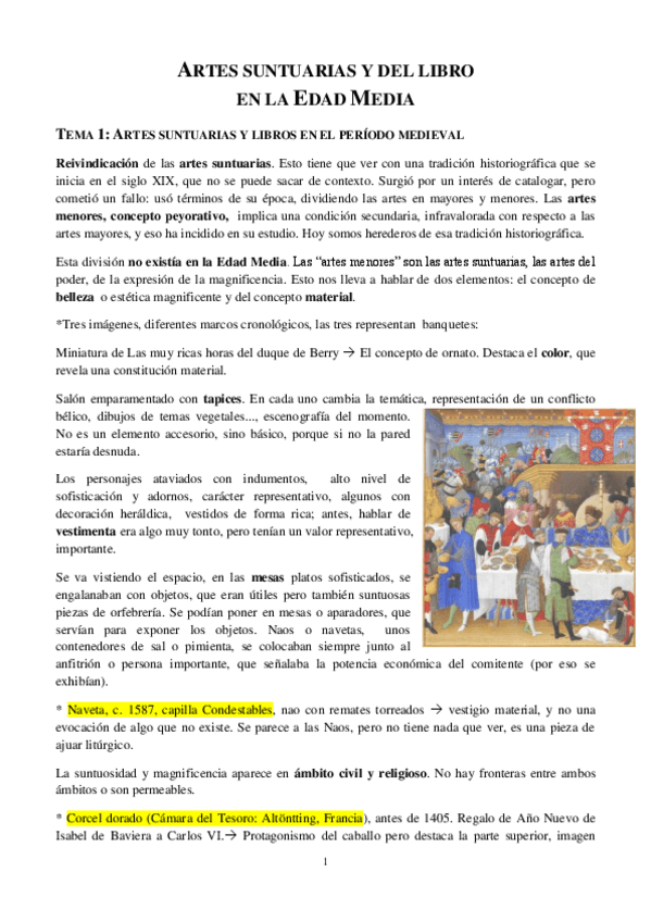 Miniatura del documento Artes suntuarias y del libro en la Edad Media (apuntes).pdf