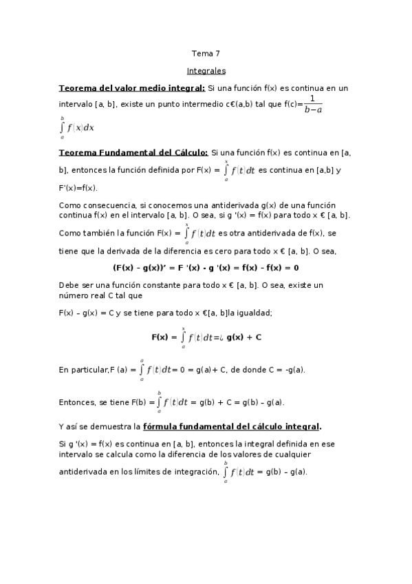 Miniatura del documento Tema 7 Integrales.docx