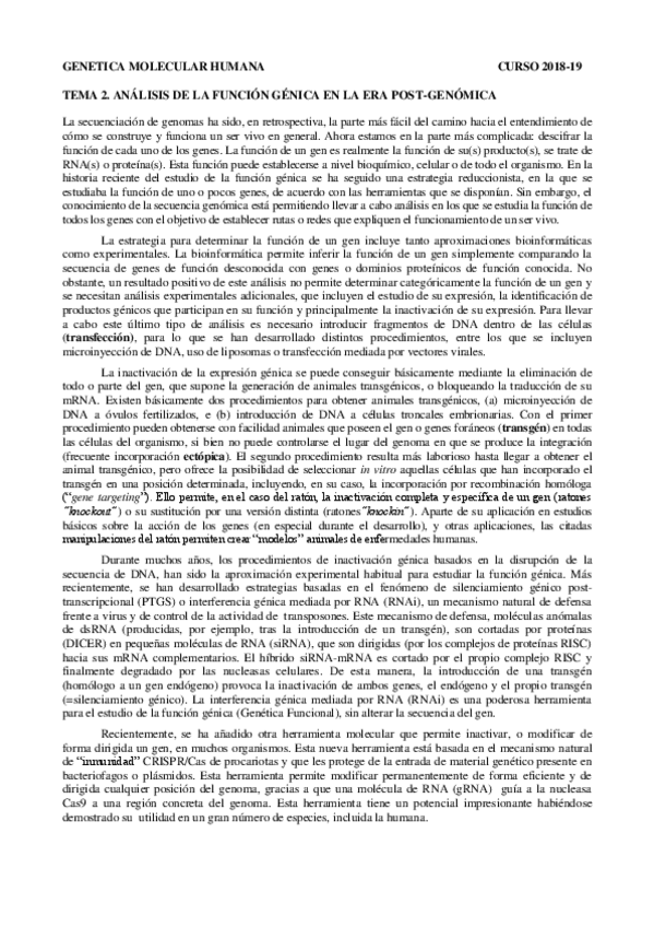 Miniatura del documento Guion-tema-2-GMH2018-19Analisis-de-la-funcion-genica.pdf