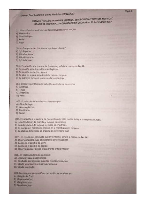 Miniatura del documento Examen Anatomía del Sistema Nervioso 2017.pdf
