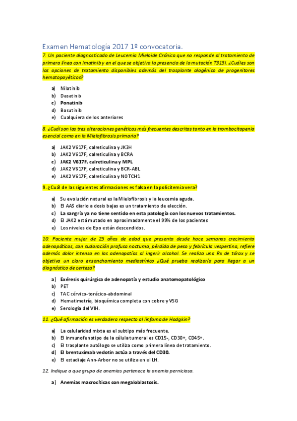 Miniatura del documento Examen Hematología 2017 1º convocatoria.pdf