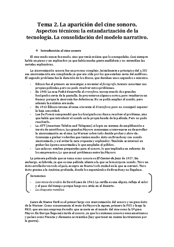 Miniatura del documento Tema 2 Cine sonoro.pdf