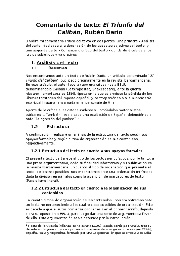 Miniatura del documento El triunfo del Calibán- Rubén Darío.docx