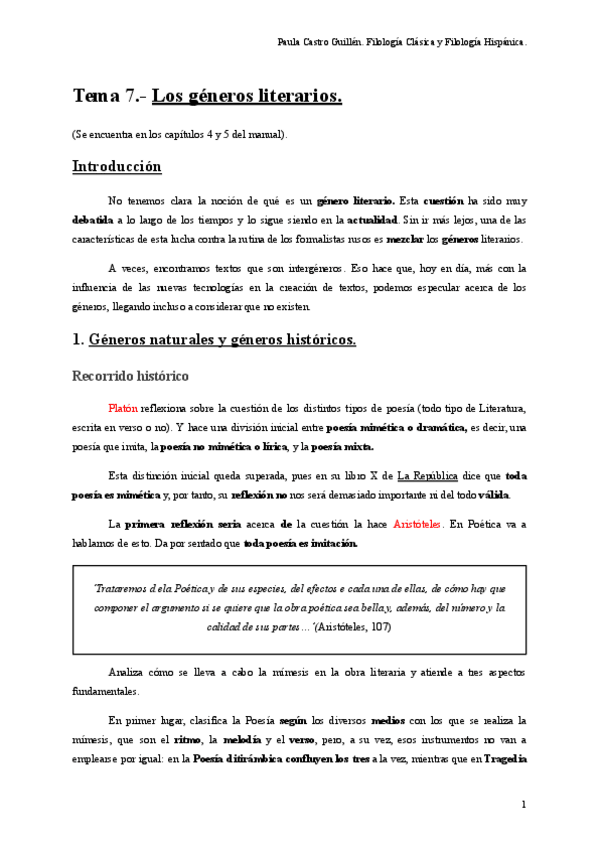 Miniatura del documento Tema 7: Los géneros literarios.pdf